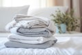 Folded Sheets on Bed