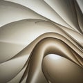 Folded sheets of paper create an abstract pattern with gentle curves Royalty Free Stock Photo