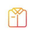 Folded shirt pixel perfect gradient linear ui icon