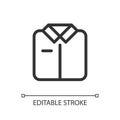 Folded shirt pixel perfect linear ui icon