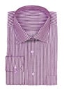 Folded shirt with purple stripes