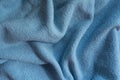 Folded sky blue fabric without prints Royalty Free Stock Photo