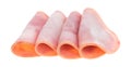 Folded slices of honey ham Royalty Free Stock Photo