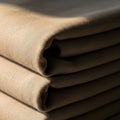 Beige fabric close up. The material has a coarse textured surface Royalty Free Stock Photo