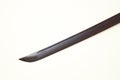 Folded steel blade of Japanese sword Chinese made red color by titanium coated