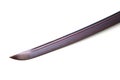 Folded steel blade of Japanese sword Chinese made red color by titanium coated