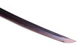 Folded steel blade of Japanese sword Chinese made red color by titanium coated