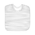 Folded striped t-shirt on white background. Royalty Free Stock Photo