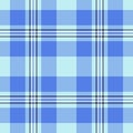 Folded textile texture tartan, majestic background fabric pattern. Subtle seamless check plaid vector in blue and light colors Royalty Free Stock Photo