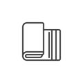 Folded towel line icon