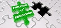 Further education. Final piece of the puzzle Royalty Free Stock Photo