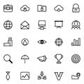 Corporate Line Icon Set â Business, Data, Cloud, Security, Email, Analysis, Team, Target & Vision Vector Pack Royalty Free Stock Photo