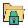 Folder access Isolated Vector icon which can easily modify or edit Royalty Free Stock Photo