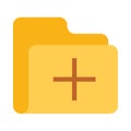 Folder add flat icon Royalty Free Stock Photo