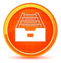 Folder archive cabinet icon natural orange round button Royalty Free Stock Photo