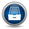 Folder archive cabinet icon starburst shiny blue round button illustration design concept