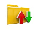Folder with Arrows Royalty Free Stock Photo