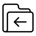 Folder backLine icon