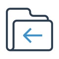 Folder back Line icon