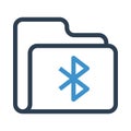 Folder bluetooth Line icon
