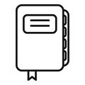 Folder book icon outline vector. Database system folder Royalty Free Stock Photo