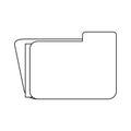 Folder business document symbol in black and white