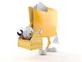 Folder character holding toolbox