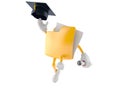 Folder character throwing mortar board