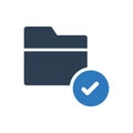 folder Check icon - folder Accept icon
