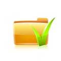 Folder Chekmark vector Royalty Free Stock Photo