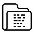 Folder coding line icon Royalty Free Stock Photo
