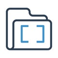 Folder coding line icon Royalty Free Stock Photo