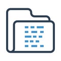 Folder Coding Line icon Royalty Free Stock Photo