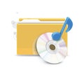 folder with compact disk. Vector illustration decorative design