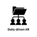 folder, connection, worker, data-driven HR icon. One of business icons for websites, web design, mobile app on white background Royalty Free Stock Photo