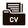 Folder With Curriculum Vitae CV Job Hunting Vector