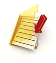 Folder 3d icon. Date transferring concepts