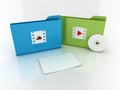 Folder 3D | Picture and Video Libraries Royalty Free Stock Photo