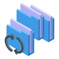Folder data icon isometric vector. File document Royalty Free Stock Photo