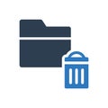 Folder delete icon trash sign symbol