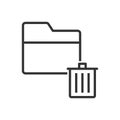 Folder Delete Icon - Trash Sign Symbol