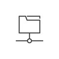 Folder directory connection line icon Royalty Free Stock Photo