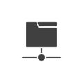 Folder directory connection vector icon