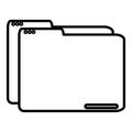 Folder document data icon Royalty Free Stock Photo
