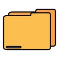 Folder document data icon Royalty Free Stock Photo