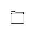 Folder of documents, portfolio with files, business icon. Black icon on white background eps 10 Royalty Free Stock Photo