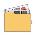 Folder with documents and reports Royalty Free Stock Photo