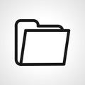 Folder with Documents line icon. file Folder linear outline icon Royalty Free Stock Photo