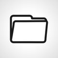 Folder with Documents line icon. file Folder linear outline icon Royalty Free Stock Photo