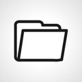 Folder with Documents line icon. file Folder linear outline icon Royalty Free Stock Photo